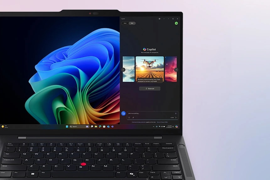 Boost your productivity while you work from anywhere, any time, on the AI-powered Lenovo ThinkPad T14s Gen 6 (14” Snapdragon) laptop, a Copilot+ PC.