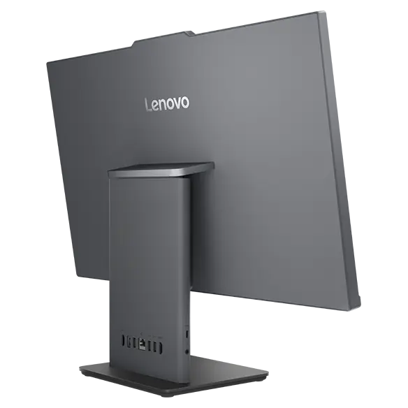 Lenovo ThinkCentre Neo 50a Gen 5 27″ all-in-one desktop PC – rear, left side view.