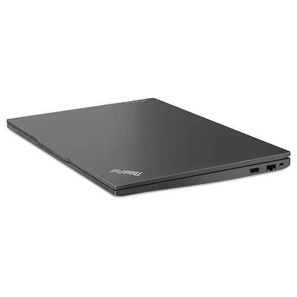 Right side view of Lenovo Lenovo ThinkPad E16 Gen 2 (16” Intel) laptop,  closed, showing top cover and ports.